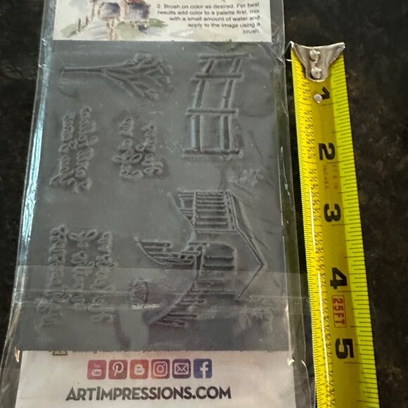 Art Impressions Bible Journaling 5169 He Leads Me Covered Bridge Stamp Set New - Picture 6 of 8